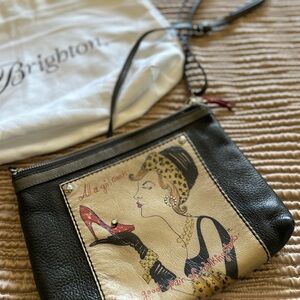 Brighton, black leather purse